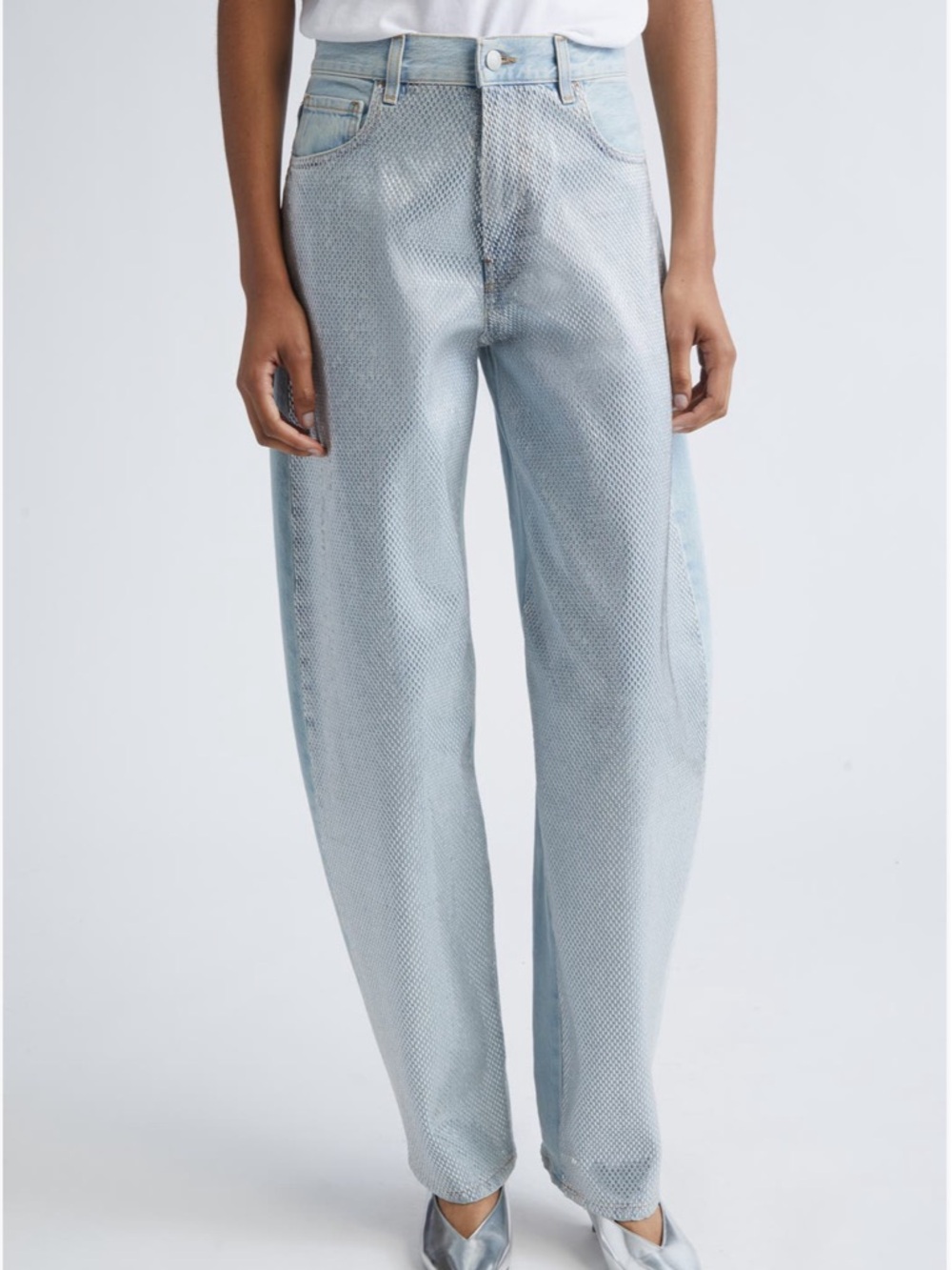 Haikure Bibi Crystal Embellished Balloon Leg Jeans